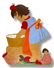 1940er Puppenwäsche Mädchen