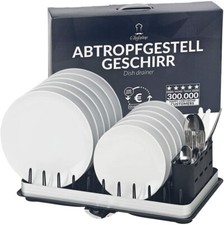 Chefarone Abtropfgestell Geschirr Aluminium Abtropfschale und Besteckkorb