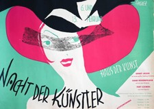 c1965 Fasching München Karneval Poster Original-Plakat von E. Aigner