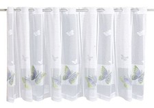 Neusser Collection Cafehausgardine blau-grün, 60 x 160 cm  Scheibengardine