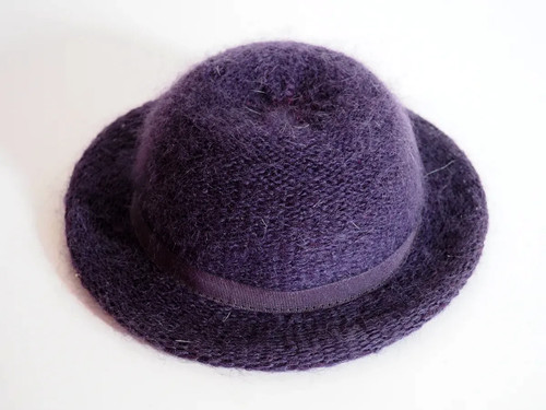 Vintage damenhut violett lila - damenhut,