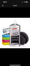 Auto Politur SONAX Polish+Wax Color silber 500ml + Applikator + Mikrofasertuch