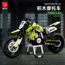 T3033 Super Motorrad offroad Green Geschenk Spielzeug Lego Komp. 476 Teile. NEU