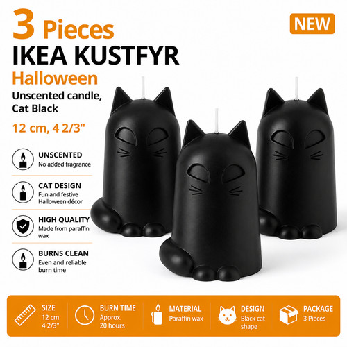 Ikea kustfyr halloween - 3x,