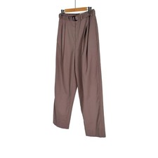 LEMAIRE Herren flache Wollhose mit Gürtel braun X201 143718970