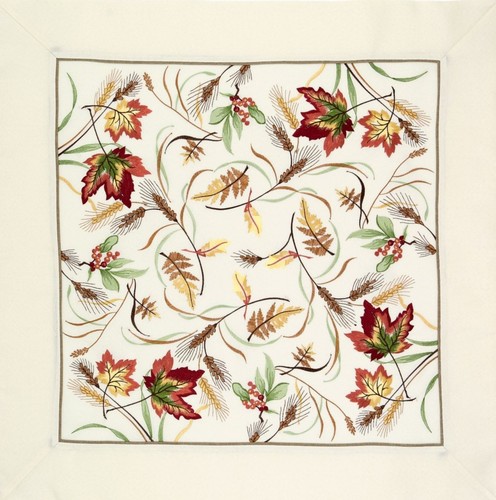 Tischdecke beige herbstlich - tischdecke,