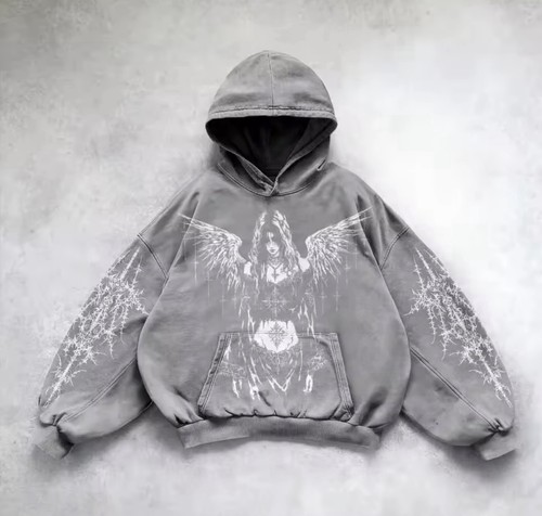 Oversize hoodie y2k gothic - oversize,
