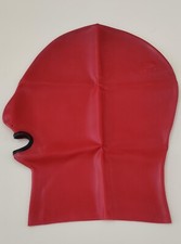 2. Wahl Latex Ganzmaske mit Nasenlöchern und Mundöffnung, Rot, Size L