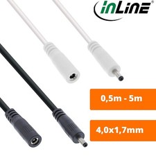 DC Verlängerung für AMAZON Echo Dot 1-5. Gen. 4,0x1,7mm Weiß Schwarz 0,5m - 5m