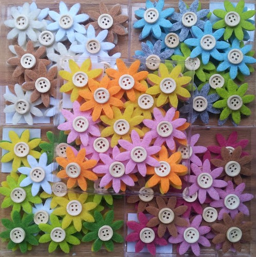 Viele farben filzblüten - 24, x