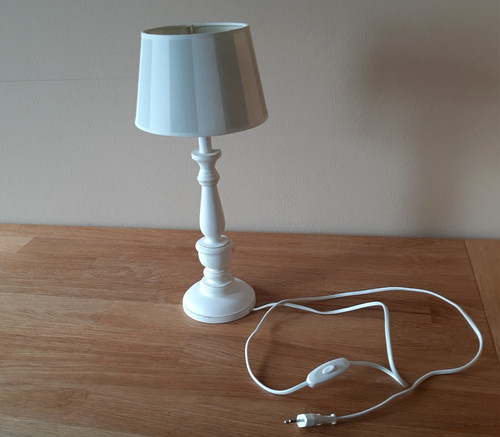 Tischlampe weiss holzfuß - tischlampe,
