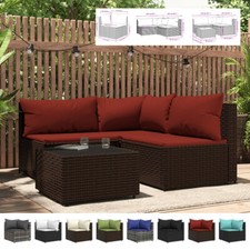 Poly Rattan Sitzgruppe Lounge Gartenmöbel Gartengarnitur Ecksofa Couch Terrasse