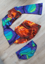 Faschingskostüm orange Partnerlook Hippies ABBA 80er 34/36 XS/S