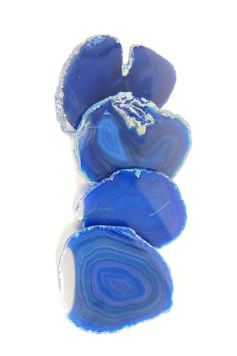 Achatscheiben 4er set blau - 4er,