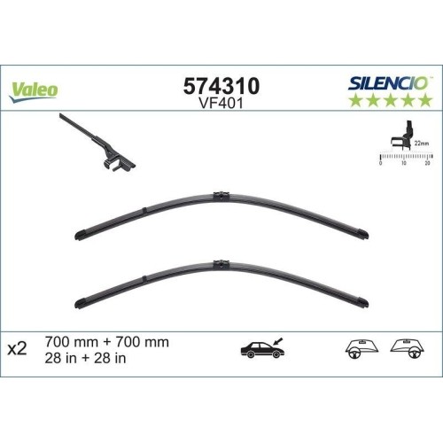 Wischblatt valeo 574310 - wischblatt,