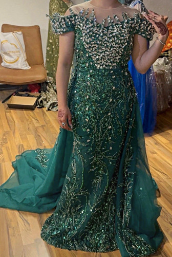 Damen abendkleid lang grün - damen,