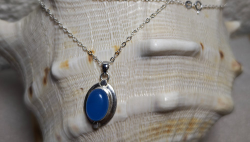 Edelstein blauer chalzedon - edelstein,