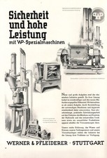 Maschinenfabrik Werner & Pfleiderer Stuttgart XL Reklame Werbung