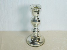 Antiker Bauernsilber Kerzenleuchter mit Bemalung! H:19,5cm