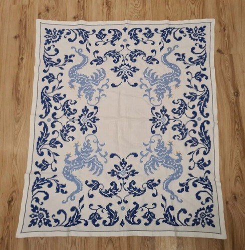 Tischdecke handarbeit drache - tischdecke,
