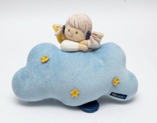 Sterntaler Engel Schutzengel auf Wolke hellblau Puppe Mädchen Spieluhr