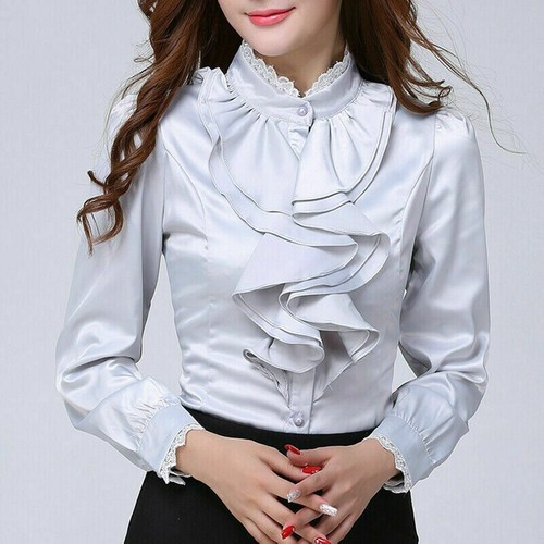 Damen satin bluse kunstseide - satin,