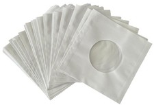 Single-LP Innenhüllen gefüttert, 100 Stück, reinweiß, antistat, Singlehüllen