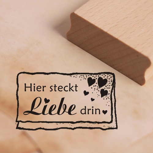 Stempel hier steckt liebe drin - hier,