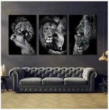 3er LEINWAND BILDER ABSTRAKT