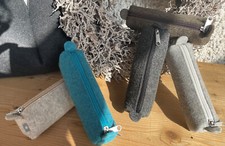 Federmappe Schlamper Mäppchen Schlamperrolle Filz ca. 21 x 7 x 5,5 cm