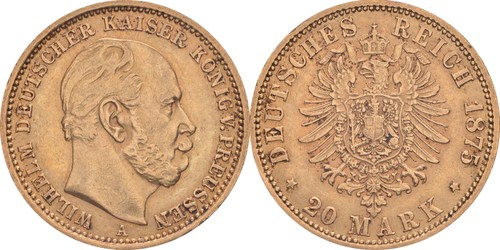 Preußen mark 1875 246 - a, j.