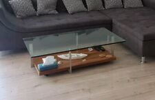 Rolf Benz Glastisch auf Rollen - gebraucht