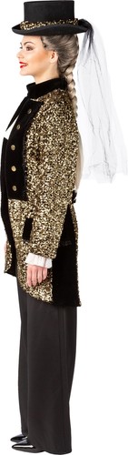 Samtjacke schwarz mit goldenen