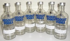 6 x 0,7 L  Leere Absolut Vodka Flaschen