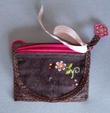 Kinder Portemonnaie mit Umhängeband, Spiegelburg, braun, rosa, A10a