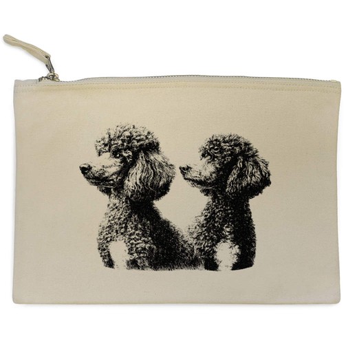 Canvas clutch tasche - canvas, "zwei