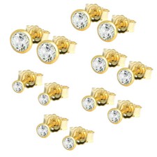 Paar Ohrstecker Gelbgold 333 8