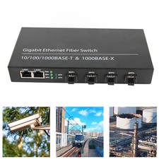 SFP-Ethernet-Glasfaser-Switch Bis Zu 120 Km 4 Optische Anschlüsse 2 Elektrische