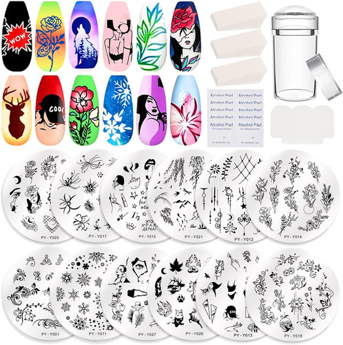 Nail art stamping - stamping, set