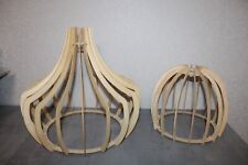 Deckenlampe XXL Lampenschirm E 14 E14 Ersatzschirm Holz Draht pendelleuchte