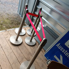 5 x Gurtpfosten Absperrung Edelstahl Personenleitsystem Absperrständer mit Gurt