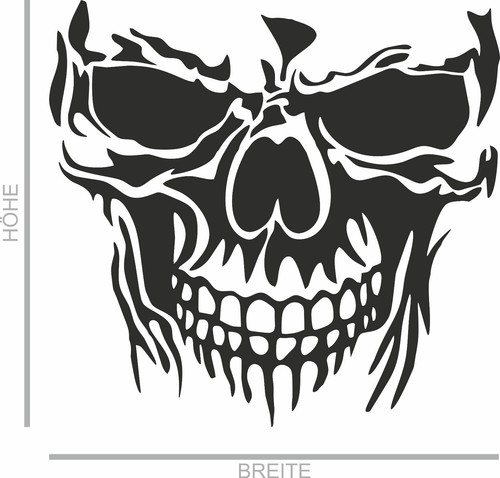 Aufkleber totenkopf 60 cm - totenkopf,