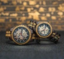 Automatik mechanische Damen / Herren Armbanduhr Holzuhr Modern Retro 