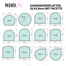 Kamin Glasbodenplatte 8mm mit