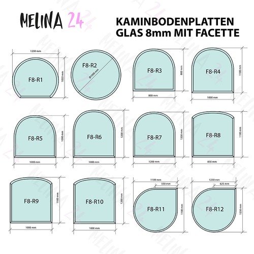 Kamin glasbodenplatte 8mm mit - kamin,