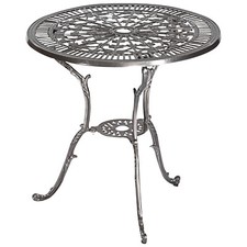 Gartentisch Gartenmöbel Alu Metall Alutisch LUGANO 70cm rund grau, wetterfest