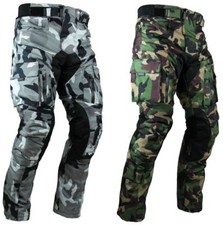 Heyberry Motorrad Hose camouflage weiß grün mit Oberschenkeltaschen Gr. M -7XL
