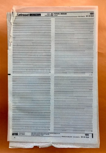 Letraset 190 futura - , medium