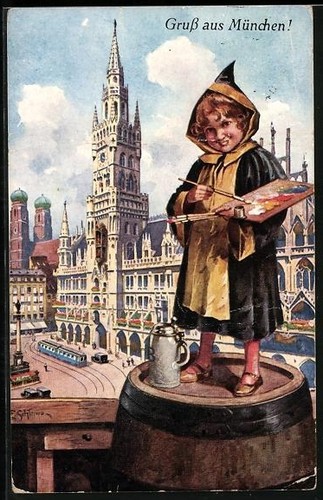 Künstler ernst schlemo - künstler-ak,