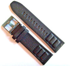 DIESEL Original Ersatzband Lederarmband DZT2003 Uhrband Schwarz 24 mm